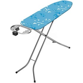 Vileda Smart Plus Asse da Stiro, Regolabile in Altezza, Trasportabile, con Poggiaferro e Presa Elettrica, Blu, Piano Stiro 114 x