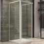 Ogomondo Box Cabina Doccia Corner 3 Lati Cristallo Temprato Trasparente 80x80x80 + Piatto Doccia Porcellana h6,5cm