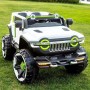 FP-TECH Auto ELETTRICA per Bambini Macchina Jeep 2 POSTI 4WD 12V con Telecomando USB MP3 (Bianco)