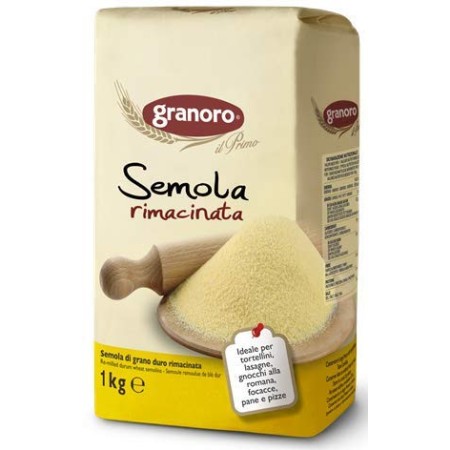 Granoro Semola Rimacinata di Grano Duro Per Impasti 12 Pacchi Da 1 kg