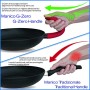 domo enjoy cooking G Zero, Wok Antiaderente Alta in Alluminio, Rivestimento Antigraffio, Cottura a Induzione, Diametro 28 cm