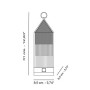 Kartell 9335B4 Lantern - Lampada da Tavolo, Dimmerabile, Trasparente (Cristallo), 9.5 x 9.5 x 31 cm