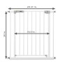 Hauck 597026 Cancello di Sicurezza per Porte Interne - Open'n Stop, 75 - 80 cm, Bianco