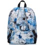 Zaino Benin M Invicta , Paint & Flowers, Blu, Doppio Scomparto, Scuola & Tempo Libero