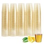 100 Bicchieri da Shot in Plastica Rigida con Eleganti Glitter Dorati, 60ml - USA e Getta Monouso & Riutilizzabile| Bicchierini p