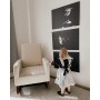homcom Poltrona a Dondolo Imbottita, Design Vintage in Legno e Lino Beige per Interni, Ufficio, Soggiorno, 74x88x107cm