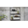 LIFA LIVING Mensole da Muro Cubica, Mensole da Muro Design Soggiorno, Mensola da Parete con 4 Ripiani salvaspazio Cucina e Camer