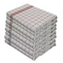 Set di 10 strofinacci - 100% cotone lavabile a 95 ° - resistenti all'ebollizione - Misure 50 x 70 cm, colore 5 blu e 5 rossi