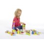 Smoby Eichhorn 100002226 - Secchiello con Mattoncini di Legno Colorati, 50 Pezzi