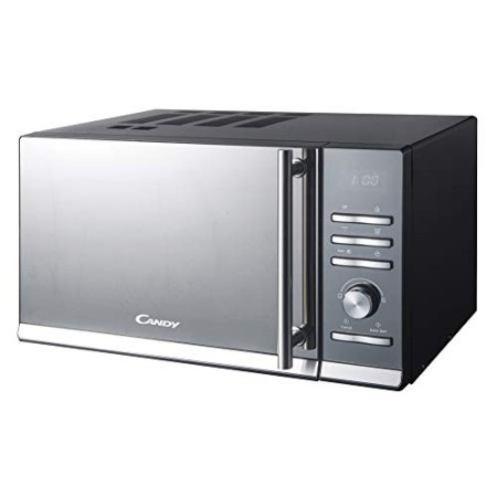 Candy CMGE20BS Forno a Microonde con Funzione Grill, 900 W, 20 Litri, 48,3 x 28,1 x 39 cm, Alluminio, Nero