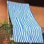 BAKAJI Tenda da Sole Telo Parasole a Righe in HDPE Resistente Protezione UV 90% per Balcone e Veranda Dimensione 150 x 290 cm co