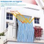 BAKAJI Tenda da Sole Telo Parasole a Righe in HDPE Resistente Protezione UV 90% per Balcone e Veranda Dimensione 150 x 290 cm co