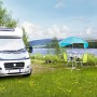 Relaxdays, Blu Tenda-Ombrellone da Spiaggia, 2 in 1 Protezione dal Sole per Vacanze al Mare, con Custodia, HD 210x180 cm