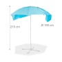 Relaxdays, Blu Tenda-Ombrellone da Spiaggia, 2 in 1 Protezione dal Sole per Vacanze al Mare, con Custodia, HD 210x180 cm