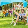 Relaxdays, Blu Tenda-Ombrellone da Spiaggia, 2 in 1 Protezione dal Sole per Vacanze al Mare, con Custodia, HD 210x180 cm