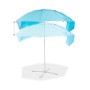 Relaxdays, Blu Tenda-Ombrellone da Spiaggia, 2 in 1 Protezione dal Sole per Vacanze al Mare, con Custodia, HD 210x180 cm