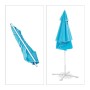 Relaxdays, Blu Tenda-Ombrellone da Spiaggia, 2 in 1 Protezione dal Sole per Vacanze al Mare, con Custodia, HD 210x180 cm
