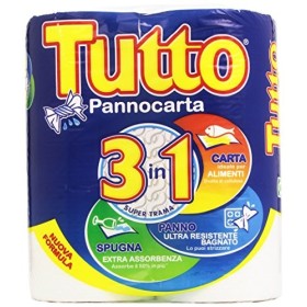 Tutto - Pannocarta, 3 in 1, 2 Rotoli