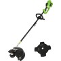 Greenworks Tosaerba a Batteria e Sense 2in1 GD40BC (Li-Ion 40 V 40 cm/25 cm Larghezza di Taglio 2 mm Filo/Coltello 5300 Giri/Min