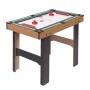 BAKAJI Tavolo Multigioco 4in1 in Legno con Giochi Intercambiabili Sportivi Multigiocatore Calcio Balilla Biliardo Ping Pong Air 