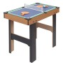 BAKAJI Tavolo Multigioco 4in1 in Legno con Giochi Intercambiabili Sportivi Multigiocatore Calcio Balilla Biliardo Ping Pong Air 