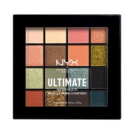 NYX PROFESSIONAL MAKEUP Palette Ombretti Ultimate, Pigmenti pressati, Formula Vegana, 16 tonalità, Effetto opaco, satinato, met