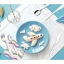 EXZACT Posate per bambini 6 pezzi in acciaio inox/posate bimbi - 2 x forchetta, 2 x coltelli, 2 x Cucchiai Cena (Cane Gatto Coni
