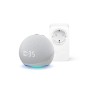 Nuovo Echo Dot (4ª generazione) con orologio - Bianco ghiaccio + Amazon Smart Plug (presa intelligente con connettività Wi-Fi)