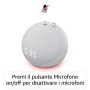 Nuovo Echo Dot (4ª generazione) con orologio - Bianco ghiaccio + Amazon Smart Plug (presa intelligente con connettività Wi-Fi)