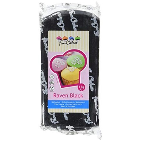 FunCakes Pasta di Zucchero Nera - 1000 gr