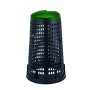 Stefanplast 24705 Trespolo con Coperchio, Plastica, Nero/Verde