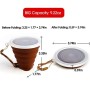 DEHUB Tazza da caffè Portatile, Tazza da Viaggio Pieghevole in Silicone, FDA e BPA Senza Coppa da Viaggio Leggera,270ML Tazze d