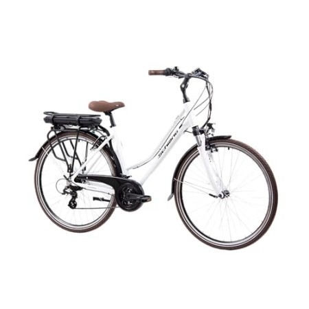 F.lli Schiano E- Ride, Bicicletta elettrica Women's, Bianca, 28''