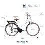 F.lli Schiano E- Ride, Bicicletta elettrica Women's, Bianca, 28''
