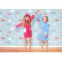 Ladeheid Accappatoio Bambina e Bambino in Spugna di Cotone LA40-103(Blu Chiaro/Blu (P14/M9), 98-104)