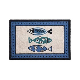 Excelsa Ocean Zerbino Ingresso, Fibra di Cocco, Blu, 40 x 60 cm