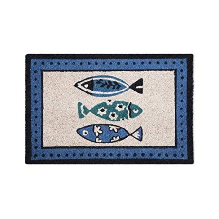 Excelsa Ocean Zerbino Ingresso, Fibra di Cocco, Blu, 40 x 60 cm