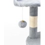 dibea Tiragraffi per gatto albero tiragraffi gatto gioco giocattolo gatti Altezza 112 cm Grigio chiaro