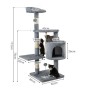 dibea Tiragraffi per gatto albero tiragraffi gatto gioco giocattolo gatti Altezza 112 cm Grigio chiaro
