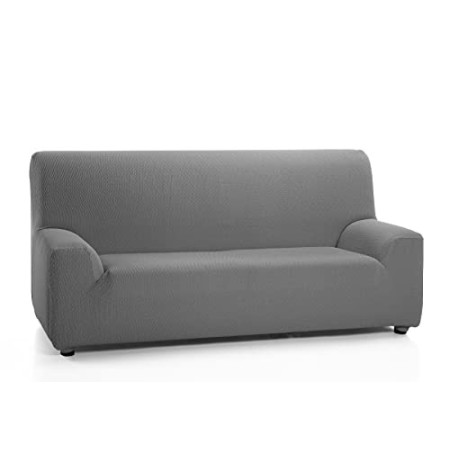 Martina Home Tunez, Copridivano elastico, Tela (50% poliestere, 45% cotone, 5% elastan), Grigio, 3 Posti (180-240 cm larghezza)