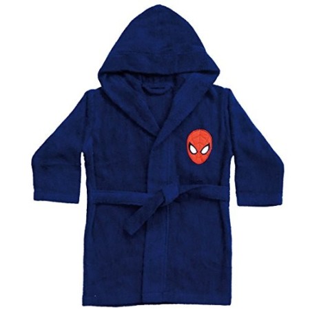 Hasbro Spiderman Accappatoio, 100% Cotone, Blu