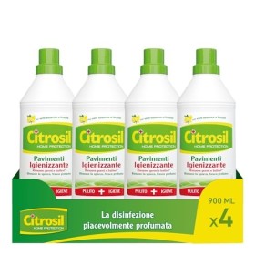 Citrosil Home Protection - Detergente Liquido Pulisci Pavimenti Disinfettante con Vere Essenze di Limone, 900 ml x 4 Pezzi