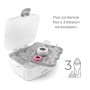 Nuvita 1085 Sterilizzatore a vapore per biberon, ciucci ed accessori per forno a microonde – Sterilizza fino a 3 biberon a col