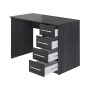 Movian, scrivania con 4 cassetti in stile moderno, modello Idro, 56 x 110 x 73 cm, colore grigio