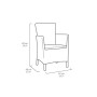 Keter Poltrona Iowa Grafite 62 X 60 X 89 Centimetri