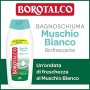 Borotalco, Bagnoschiuma Corpo Fragranza Muschio Bianco, Bagnoschiuma Rinfrescante, Effetto Borotalco sulla Pelle, Ottima per Uom