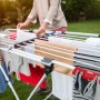Vileda Doble Stendibiancheria Doppio, Estensibile, Stendino Maxi 22 m, con Ruote, Alluminio/Resina, Bianco, 8 x 60 x 130 cm