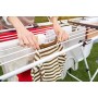 Vileda Doble Stendibiancheria Doppio, Estensibile, Stendino Maxi 22 m, con Ruote, Alluminio/Resina, Bianco, 8 x 60 x 130 cm