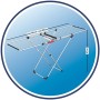 Vileda Doble Stendibiancheria Doppio, Estensibile, Stendino Maxi 22 m, con Ruote, Alluminio/Resina, Bianco, 8 x 60 x 130 cm