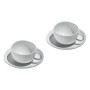 Officina Alessi - SAN06SET - Fruit basket Set di due tazze da caffè con sottotazza in bone china.